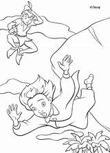Pan Peter Coloring Pages Wendy Return Neverland Peterpan Captain Hook Smee Disney Coloriage Colorir Colour Paint Tinkerbell Drawings Info Flying sketch template
