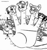 Coloring Finger Pages Family Paw Patrol Popular sketch template