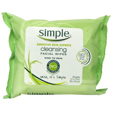 simple skincare cleansing facial wipes  wipes