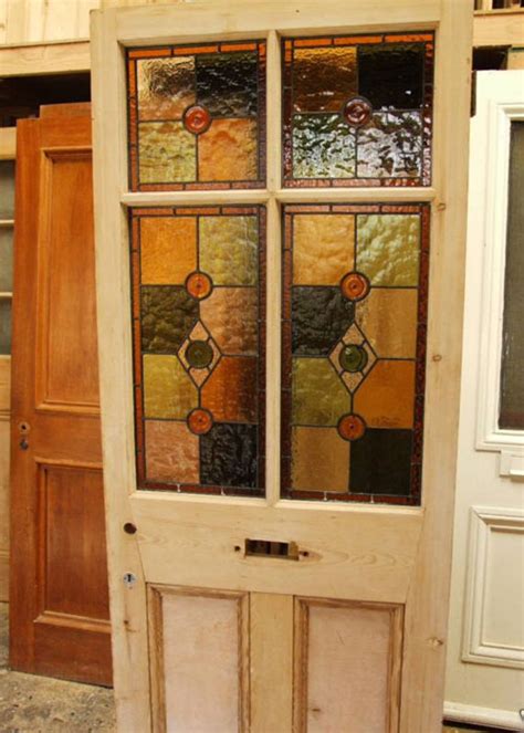 Victorian Antique Stained Glass Front Door Stained Glass
