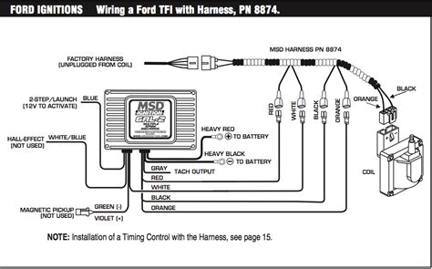 msd distributor ford  wiring diagram