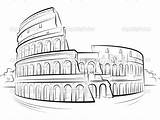 Colosseum Coliseu Rom Italien Colosseo Coliseo Desenhar Zeichnung Kolosseum Antigua Colortear Spqr Gladiators sketch template