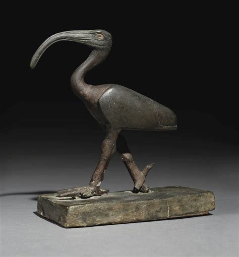 An Egyptian Bronze Figure Of An Ibis Late Period 716 30