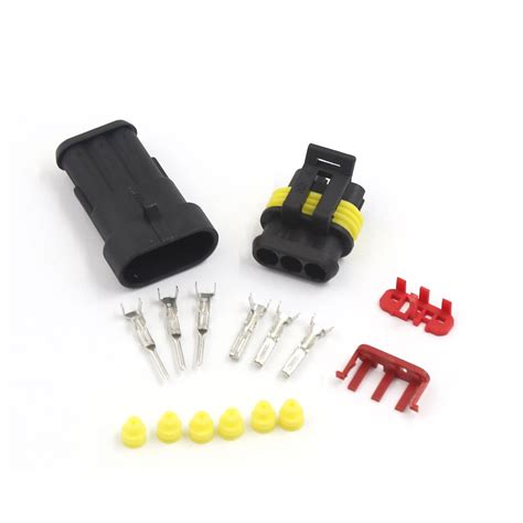 automotive waterproof connector hid  pin male female amps  awg wire plug walmartcom