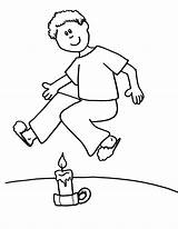 Coloring People Pages Person Outline Jump Jumping Printable Clipart Over Clip Sheet Child Sheets Kids Tracks Train Popular Coloringhome Candle sketch template