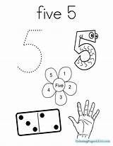 Coloring Five Dice Am Number Twistynoodle Kids Pages Color Preschool Print Birthday Happy Printable Getcolorings Numbers Tracing Ll sketch template