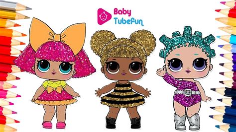 colouring lol surprise dolls colouring pages glitter queen queen bee