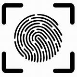 Fingerprint Biometric Detect Iconfinder sketch template