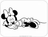 Minnie Mouse Disneyclips Coloring Sleeping Pages Misc sketch template