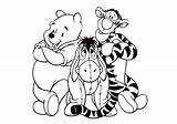 Coloring Pooh Winnie Pages Donkey Tigger Eeyore Printable Pdfs sketch template