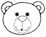 Bear Outline Clipart Clip Coloring Teddy Library Face Pages sketch template