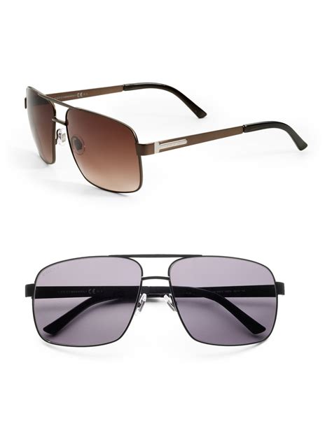 lyst gucci wayfarer sunglasses in brown for men