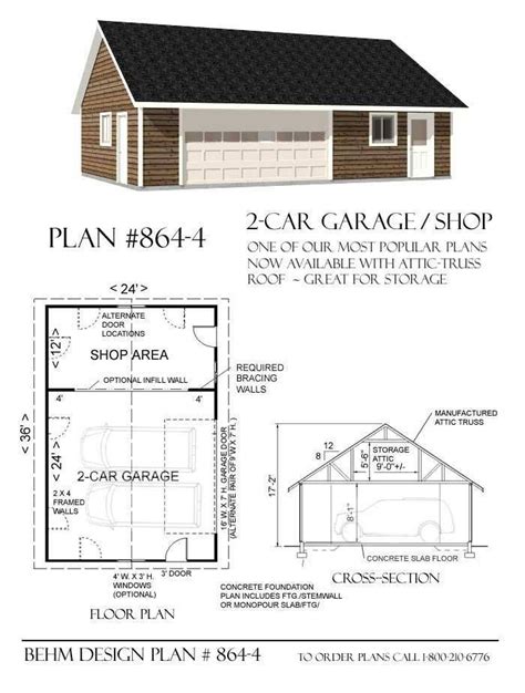 car garage  shop  attic plan       behm design garage workshop layout