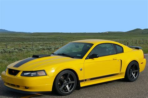 screaming yellow  ford mustang mach