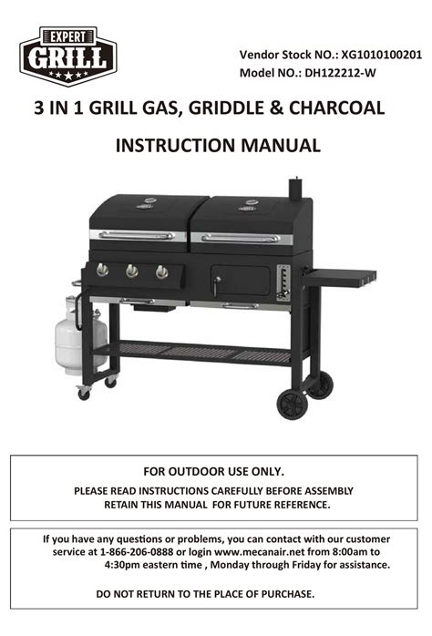expert grill dh  instruction manual   manualslib