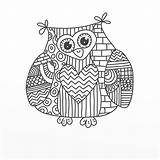 Coloring Pages Owl Doodle Printable Print Kids Abstract Kleurplaten Doodles Cool Owls Colouring Color Romero Online Colour Britto Sheet Cute sketch template