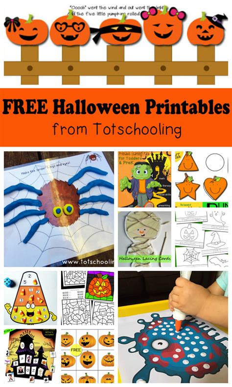 halloween printables  kids totschooling toddler preschool