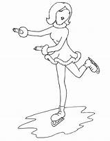 Coloring Skating Figure Pages Popular sketch template