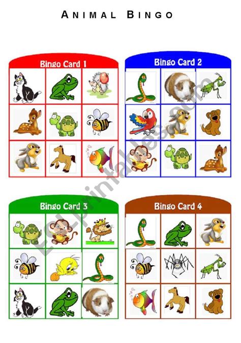 printable animal bingo  printable templates