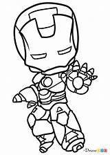 Chibi Superheroes Coloring Iron Man Pages Avengers Colorear Para Dibujos Drawing Draw Cartoon Super Personajes Heroes Cute Dibujo Easy Superhero sketch template