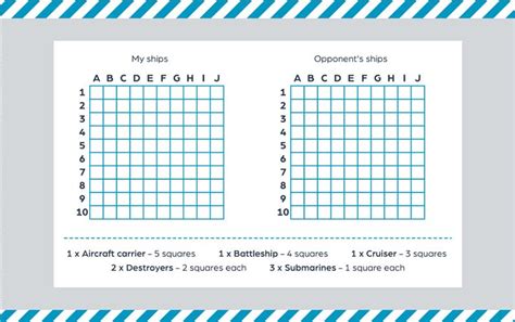 Battleship Game Board Printable Free And Rules Pdf Download Openmity