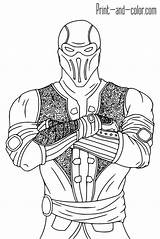 Mortal Kombat Coloring Scorpion Subzero раскраски мортал комбат распечатать sketch template