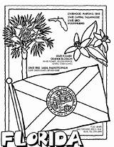 Florida Pages Coloring State Crayola Flag Color Flower States Print Colorado Symbols Sheets 4th Grade Printable Printables Facts History Book sketch template