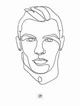 Ronaldo Drawing Cr7 Cristiano Drawings Line sketch template