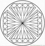 Kaleidoscope Coloring Pages Printable Designlooter sketch template
