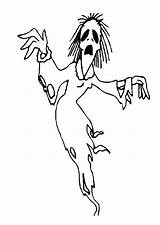 Coloring Ghost Zombie Scream Spook Pages Kleurplaat Scary Printable Drawing Girls Popular Edupics Large sketch template