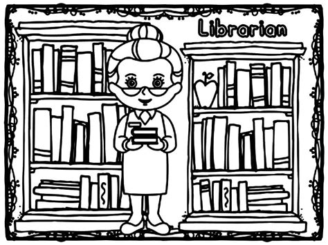 library coloring pages printables