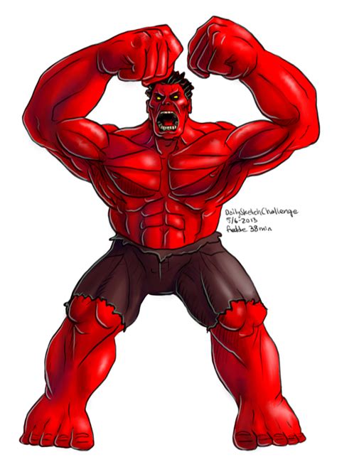 daily sketches red hulk  fedde  deviantart