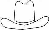 Cowboy Hat Printable Template Coloring Boot Clipart Hats Outline Western Pattern Stencil Cowgirl Texas Patterns Pages Crafts Kids Clip Sombrero sketch template