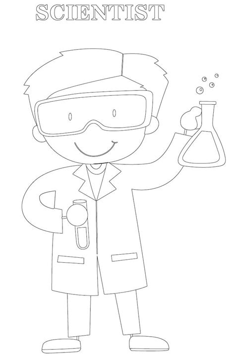 scientist coloring pages physics mad printable drawing kids colouring