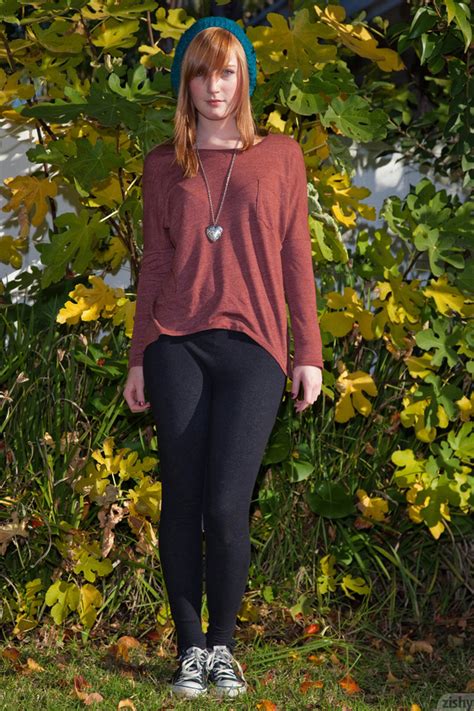 cute ginger teen in a brown blouse and skin xxx dessert picture 1