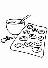 Galletas Colorear Haciendo Cocinando Grandes sketch template