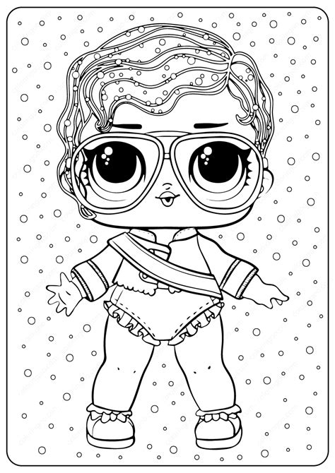 glitter queen lol doll coloring page tsgoscom tsgoscom  printable