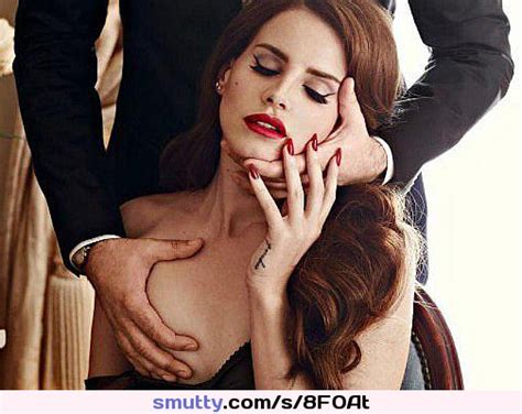 celebrity lana del rey gets her right boob touched