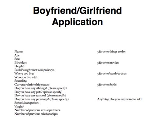 Girlfriend Application Tumblr