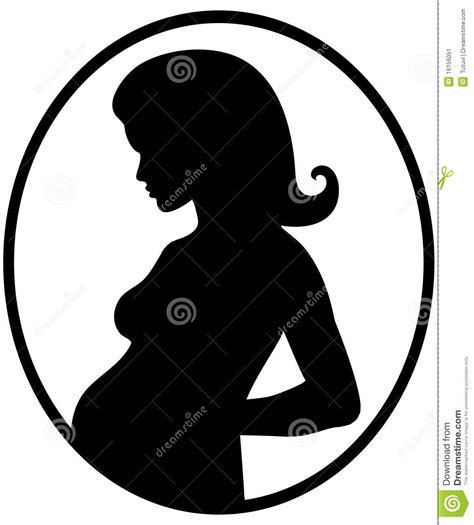 pregnant women silhouette stock illustration illustration of black 16156051