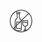 Alcool Boire Interdit Forbidden Interdiction Aucune Icône Signe Vecteurs sketch template