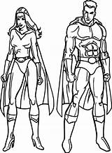 Super Hero Coloring Woman Man Superheroes Wecoloringpage sketch template