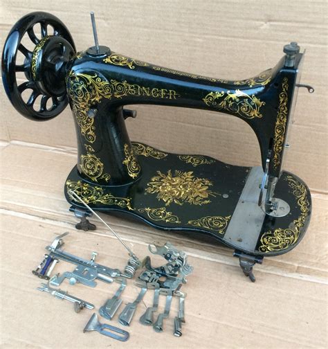 antique singer  fiddle base treadle sewing machine head etsy treadle sewing machines