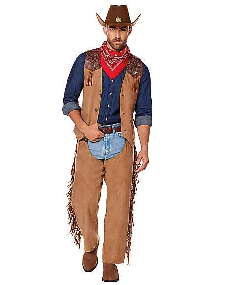 mens cowboy vest  chaps costume ubicaciondepersonascdmxgobmx
