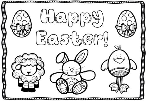 easter colouring sheets teaching resources