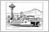 Washington Ferry Rainier sketch template