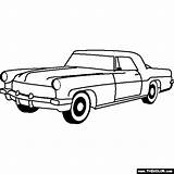 Lincoln Coloring Continental Cars Mark Pages Online Gif Thecolor sketch template