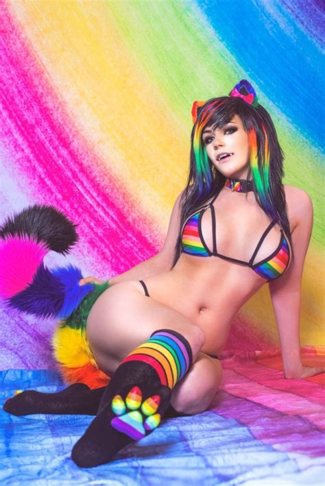 Danielle Beaulieu Nude Rainbow Bikini 5