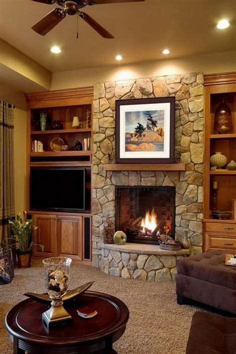 55 Luxury Living Rooms With Stone Fireplaces Page 15 Of 52