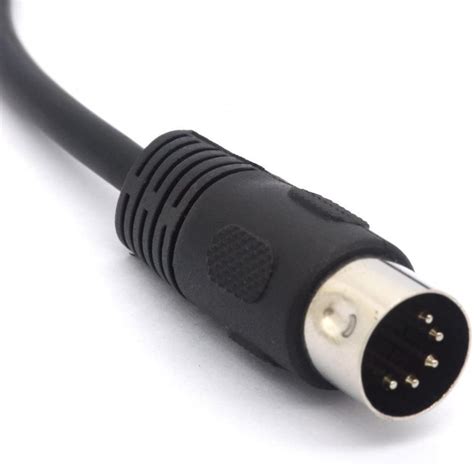 midi  pin din male  dual   din pin female extension audio cable  splitter ebay